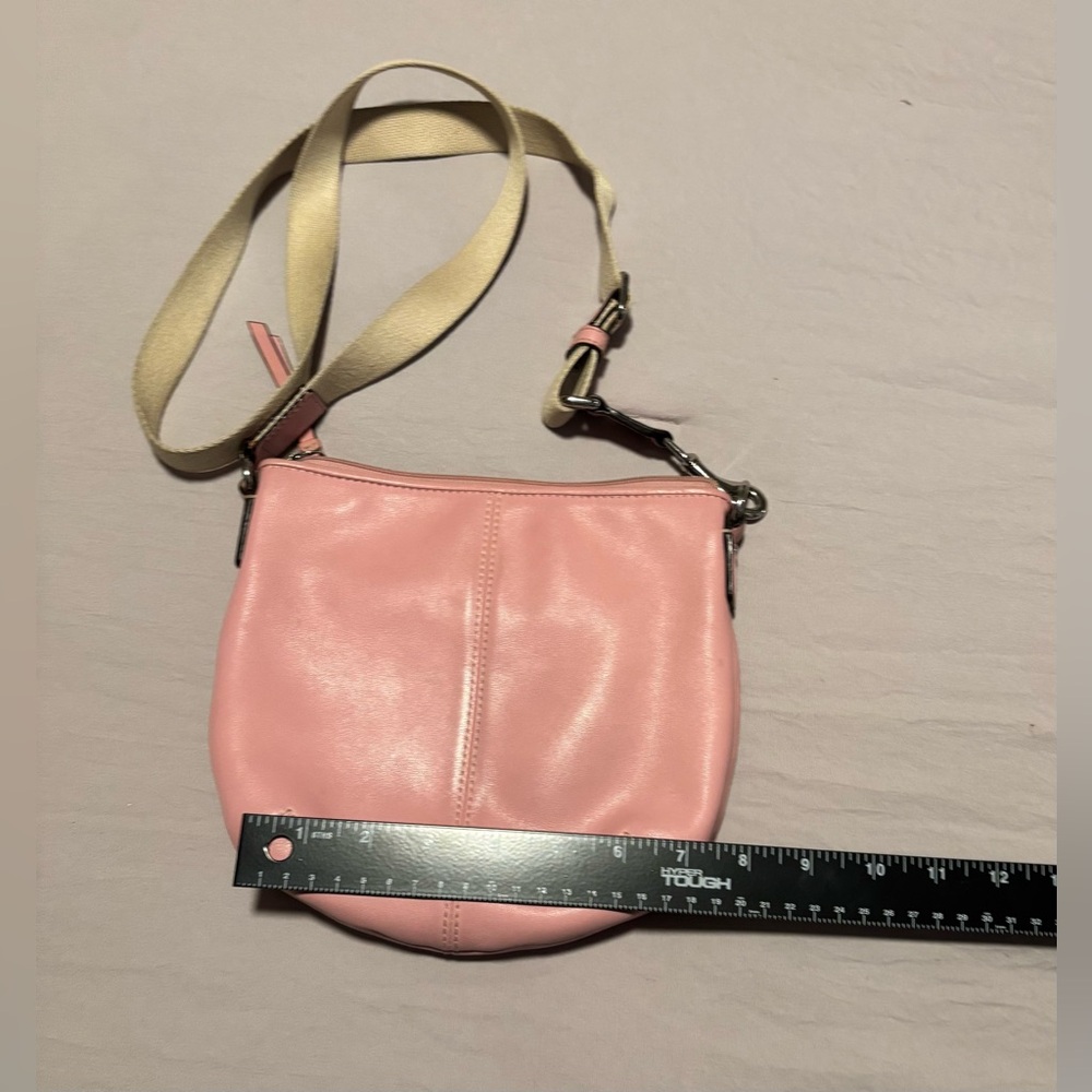 COACH Pink Leather Swing Pack Purse SOHO Crossbody Bag - Picture 12 of 16